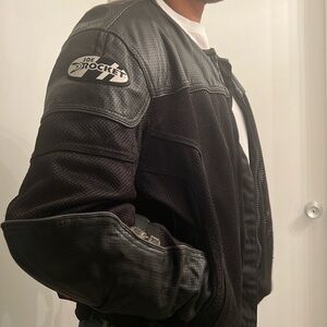 Joe rocket mesh and leather motorcycle jacket